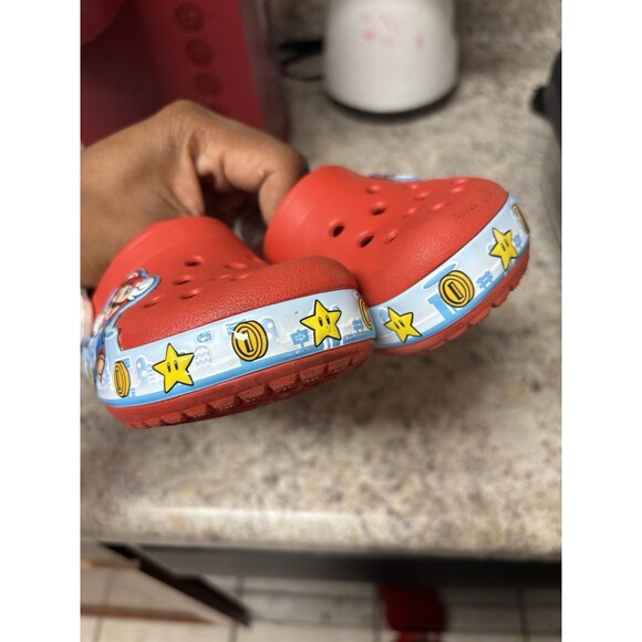 Crocs TODDLER Boys  Super Mario Bros Red with Lights Size C 6 - Picture 4 of 4
